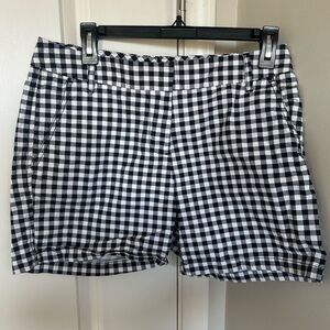 Izod Black and White Gingham Women's Shorts